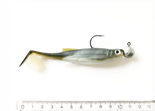 rybicka-gumena-10cm-+jig-biela-ryba